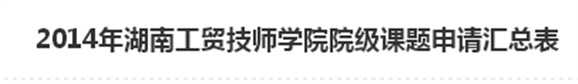  2014年南宫·NG28(China)官方网站院级课题申请汇总表